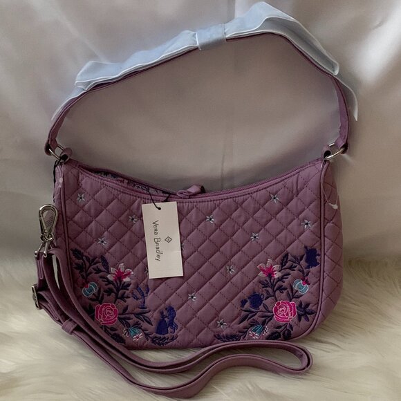 VERA BRADLEY X DISNEY Beauty and the Beast Frannie Crescent Crossbody Bag - Picture 1 of 6